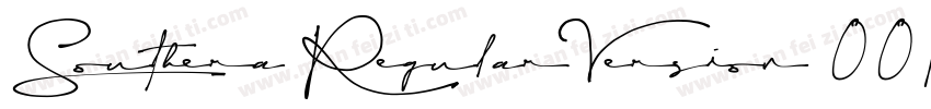 Southera RegularVersion 001000字体转换